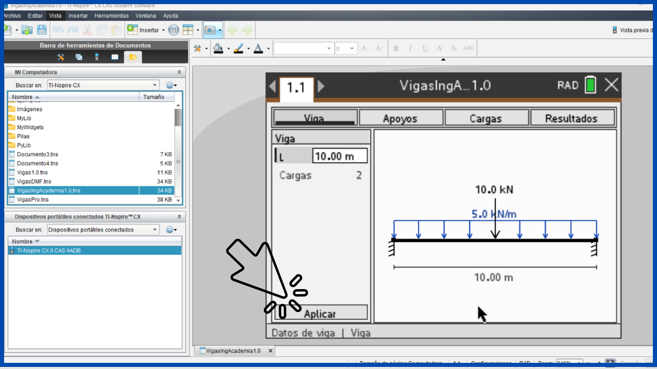 Usar la calculadora de DFC y DMF en Texas TI-Nspire